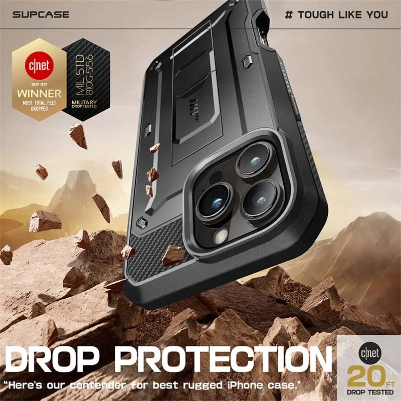 UB Pro Full-Body Rugged Phone Case with Built-in Screen Protector