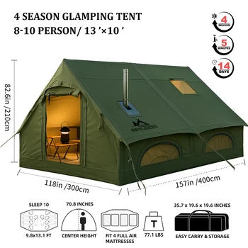 Green Inflatable Camping Tent 1