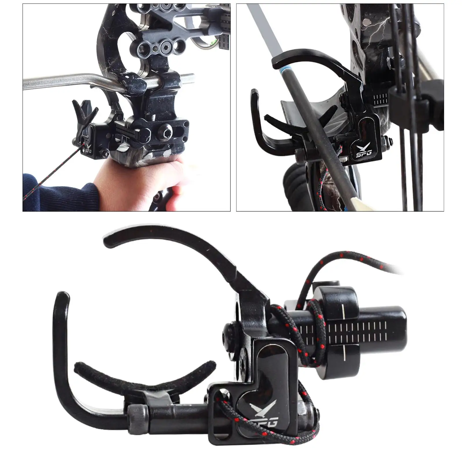 Resto Per Freccia Magnetico ANCLLO - 2 Pezzi Per Arco Ricurvo | In Acciaio Inossidabile Nero | Per Caccia E Tiro Con L'Arco - Foto 2