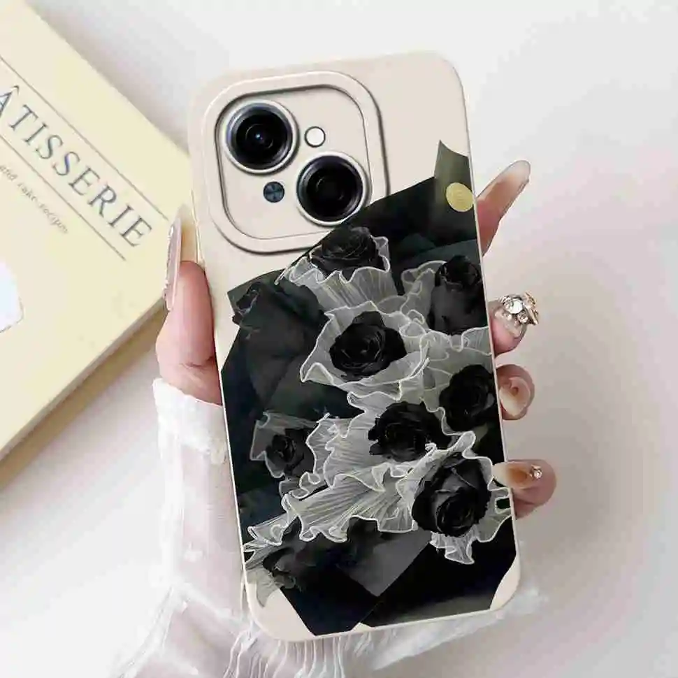Black Butterfly Ultra-Thin Soft Silicone Case - 6.67 Back Cover