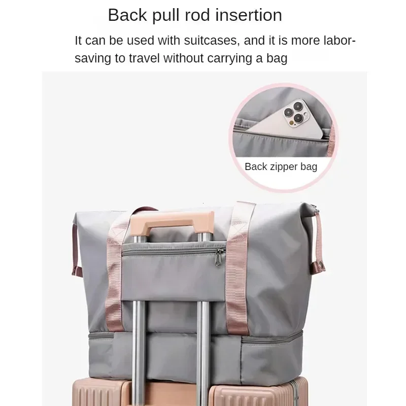 Large Capacity Sports Gym Bags Dry and Wet Separation Handbags For Women Swimming Shoulder Bag Fitness Outdoor Travel Handbag 4