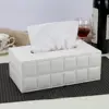 Faux Leather Tissue Box High Quality Elegant Durable Rectangle Paper Holder Tissue Dispenser Storage Box Car Home Decor 1