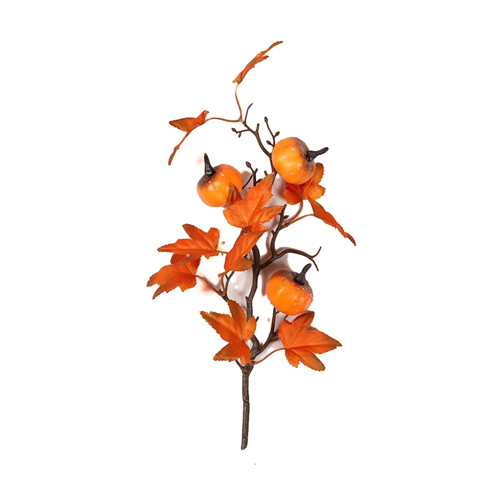 1PC Künstliche Blätter Zweig Gefälschte Herbst Blätter Stiele Pflanzen Outdoor Home Decor Halloween Thanksgiving Dekorationen – Detail 8