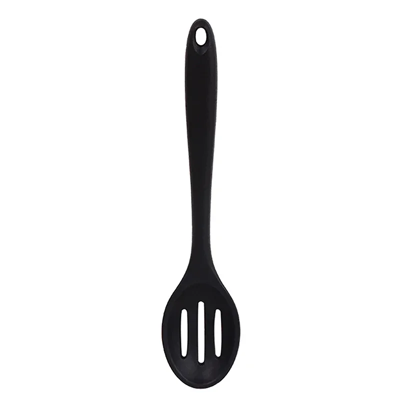 Long Handle Silicone Colander Ramen Noodle Spoon Rice Salad Mixing Kitchen Teaspoon Silicone Spoon