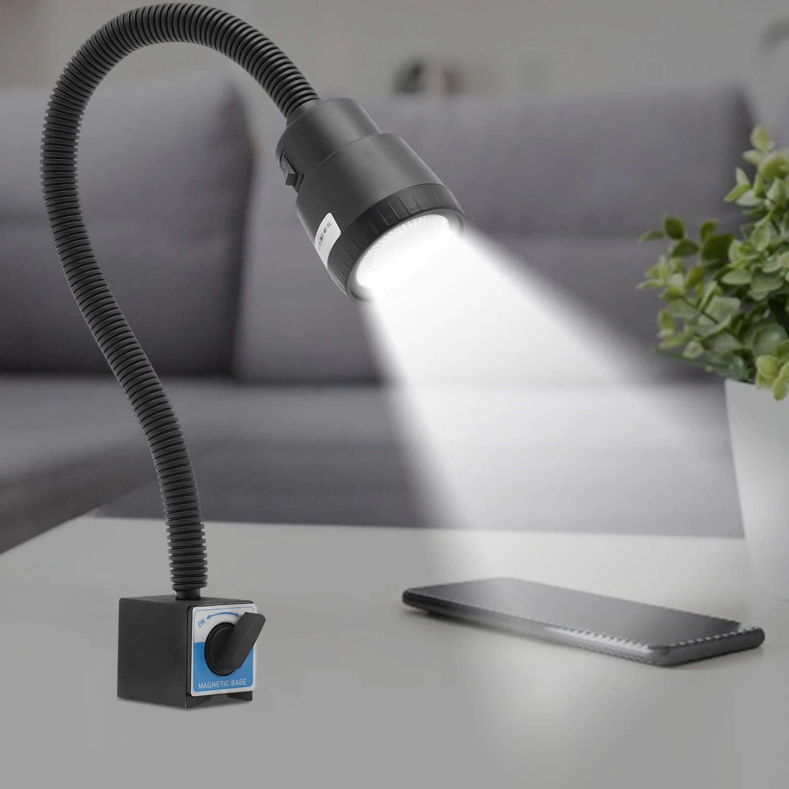 Lampada da scrivania con base magnetica per macchina da cucire - Lampada da lavoro regolabile da 5 W