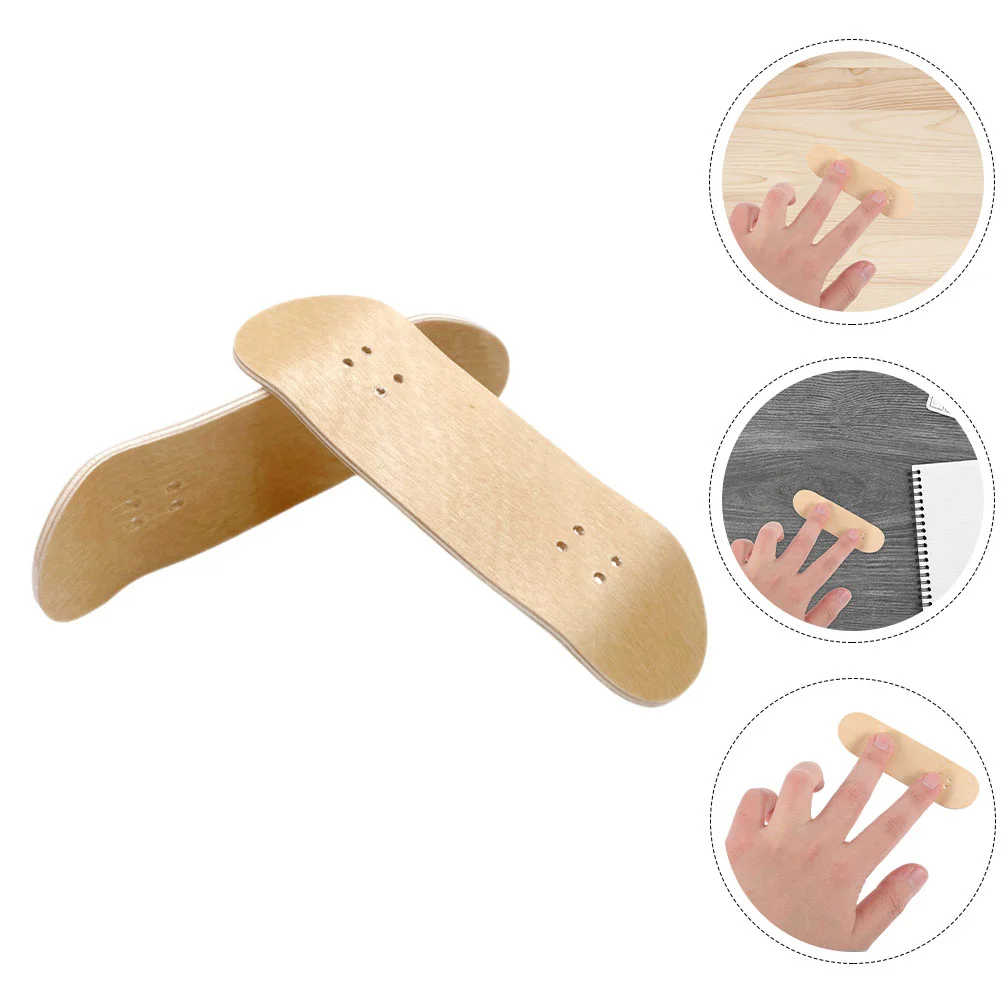 

2pcs Mini Wood Finger Skateboard Decks Replacements Wood Board for Mini Fingerboard