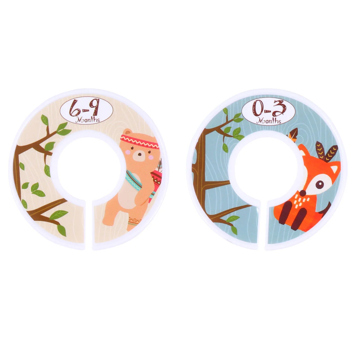 

8Pcs Clothing Rack Size Dividers Pattern Clothes Divider Clothing Hanger Circle Closet Clothes Organization ( Assorted Color )