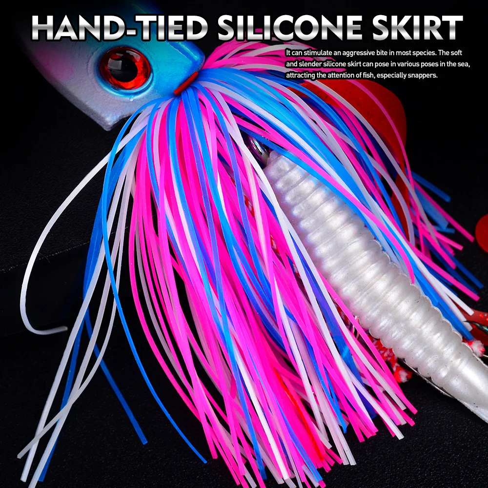 Proberos 1-teiliges Premium-Jigging-Head-Köder-Set mit Soft-Worm: Gewichtete Angelhaken für Profi-Angler – Langlebig – Detail 7