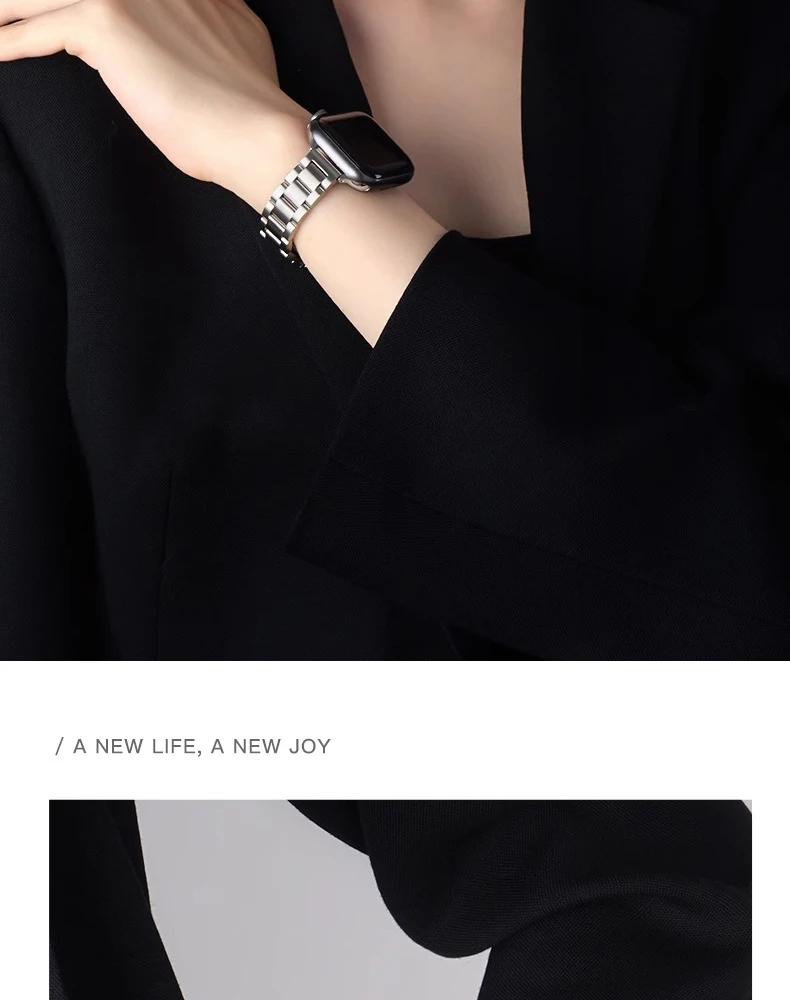 Women Strap For Apple Watch Ultra 6 7 8 Band SE 49mm 44mm 40mm 41mm Slim Stainless Steel Bracelet For iWatch 3 42mm 38mm Strap