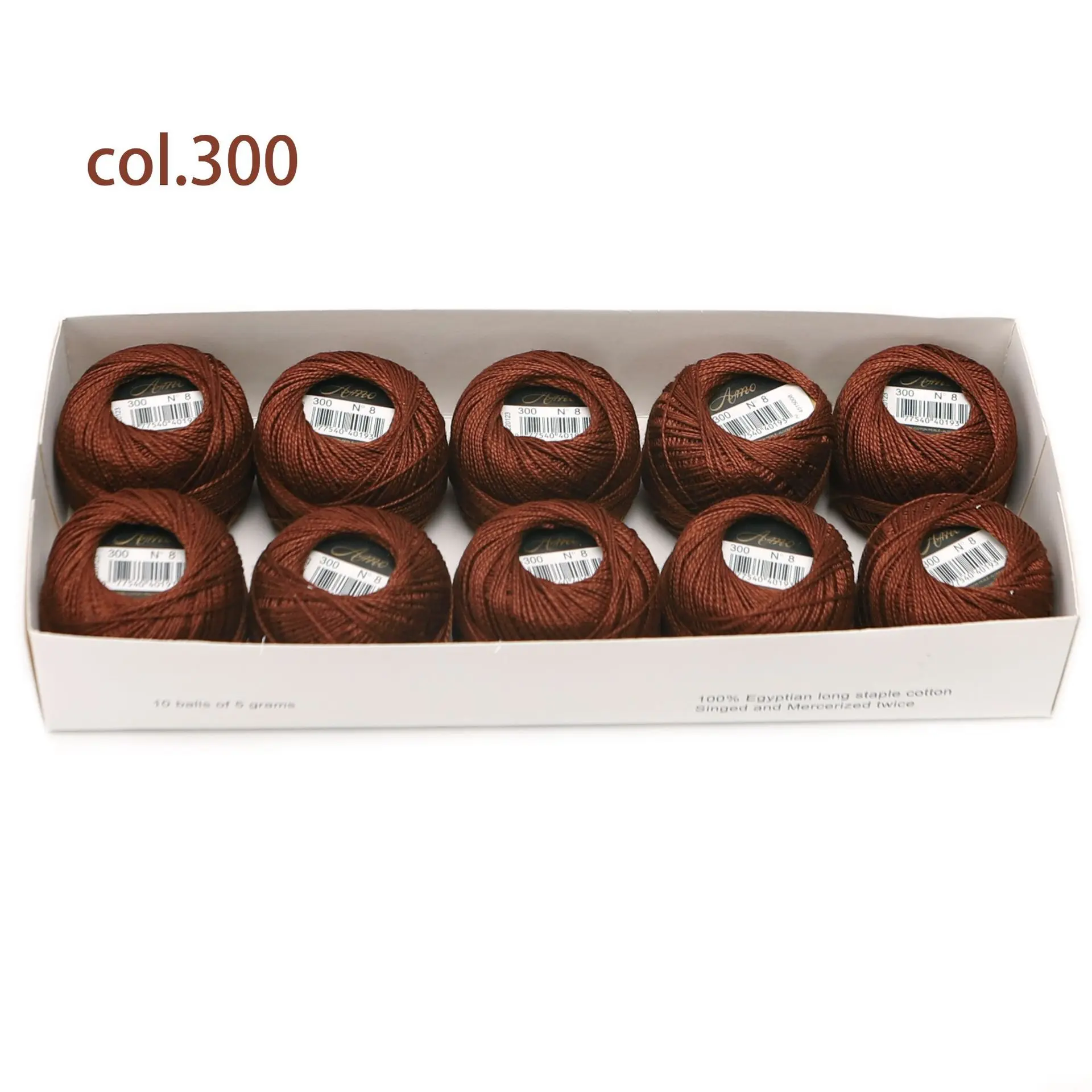 Egyptian Long Staple Cotton Embroidery and Hand Sewing Thread Set - 10 Balls