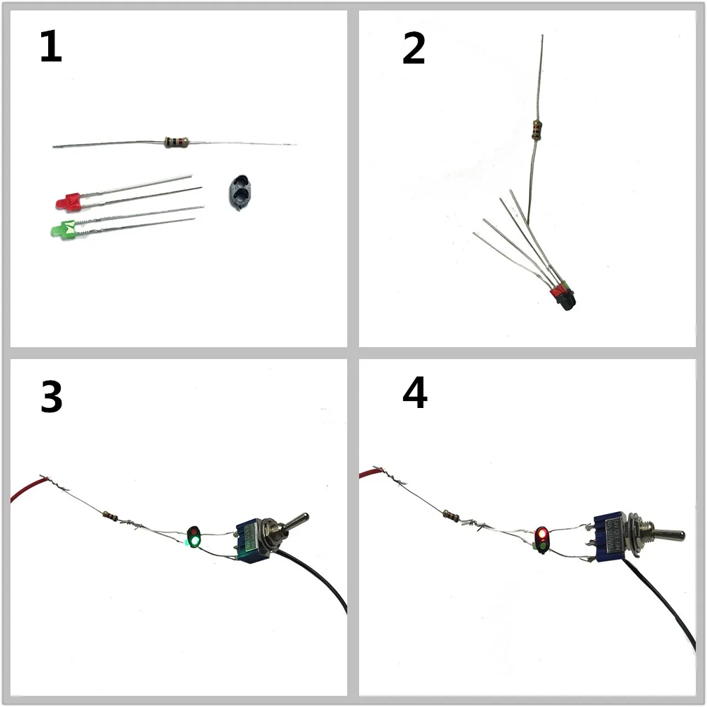 Evemodel Signals-JTD12 철도 신호용 LED 타겟 페이스, N 또는 Z 스케일, 2 가지 측면, 10 세트