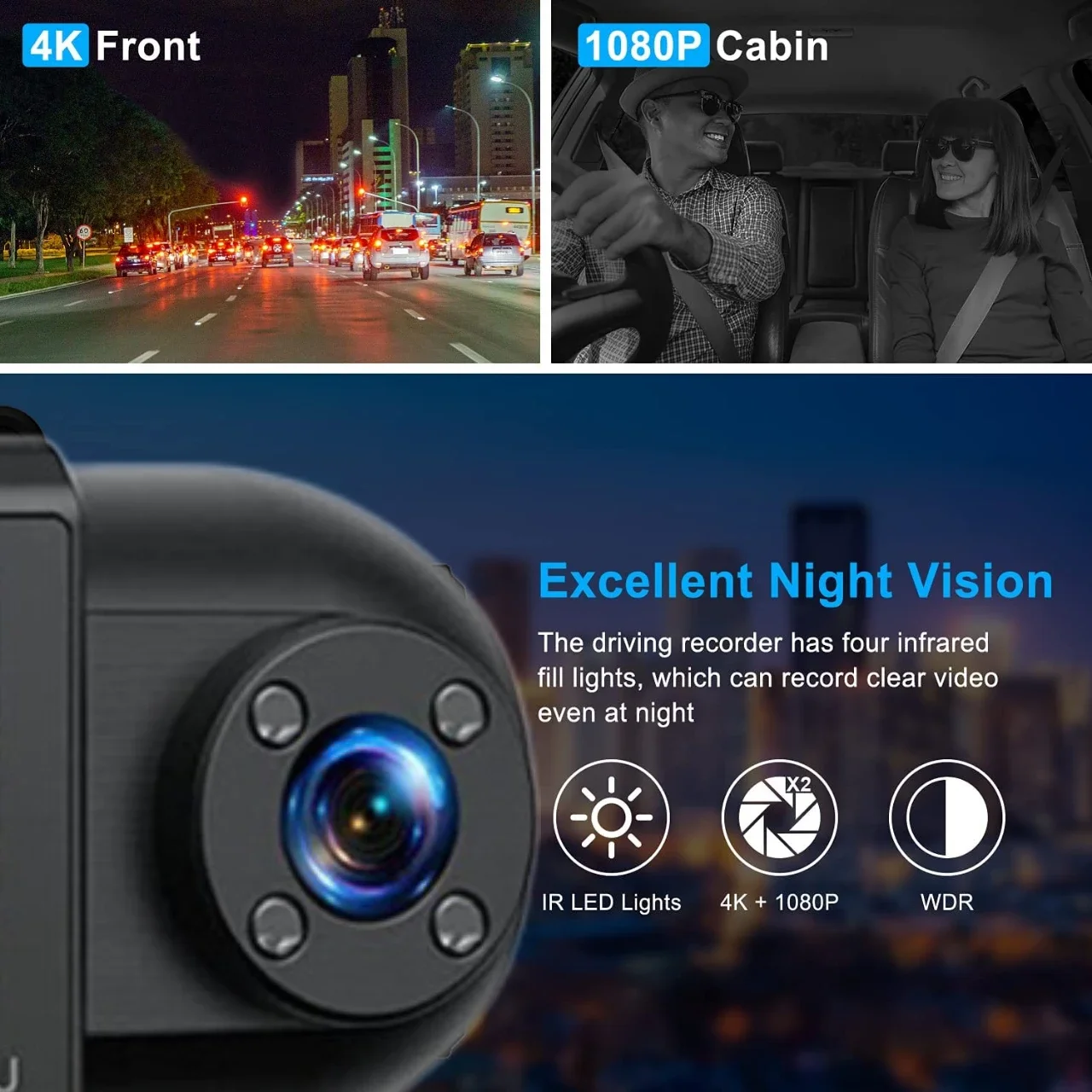 Driving Recorder Universal 168 Wifi Car Camcorder Wireless Car DVR