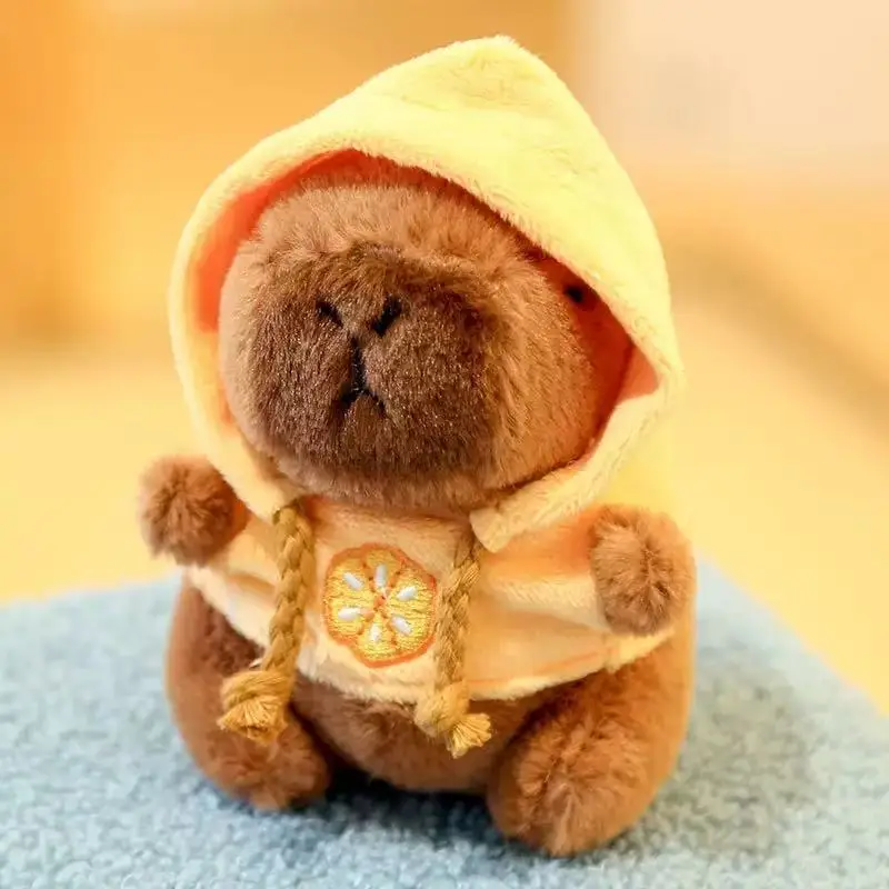 Adorable Winged Capybara Plush Hoodie Doll - Small Sized Stuffed Animal Toy