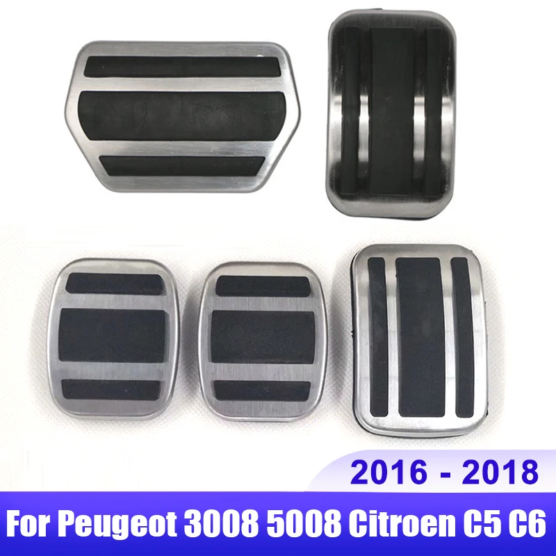 

For Peugeot 3008 5008 2016 2017 2018 For Citroen C5 C6 Car Accelerator Brake Clutch Pedals Cover Non-slip Pads Accessories