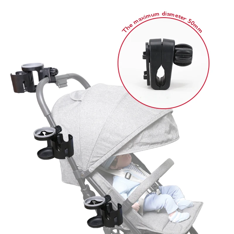 Description Picture 4 of item2-in-1 Baby Stroller Accessories Bottle Holder Universal Tricycle Pram Water Cup Mobile Phone and Drink Holder Wheelchair Cart