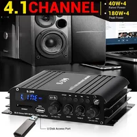 Audio Amplifier S-299 Channel-4.1 Digital AMP Bluetooth 5.0 Rated Power 40Wx4 with Remote for Home Theater Car RVs steamboat 2
