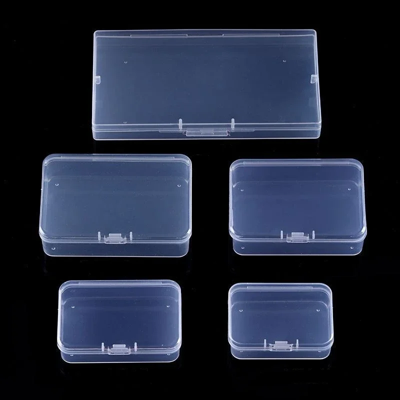 Mini Storage Boxes Multifunctional Transparent Rectangular Mini Plastic Storage Box Jewelry Storage