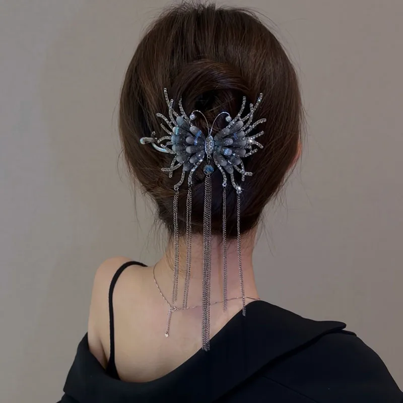 Élastique à Cheveux Libellule Cristal - Couleur Jaune - Neuf Sans Emballage