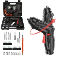 2PC 47PC Cordless Electric Screwdriver Rechargeable Lithium Battery Mini Drill 3.6V Power Tools Set Household Maintenance Repair 2