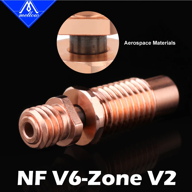 Mellow NF V6-Zone V2 Heat Break Copper & Aerospace Materials 3D
