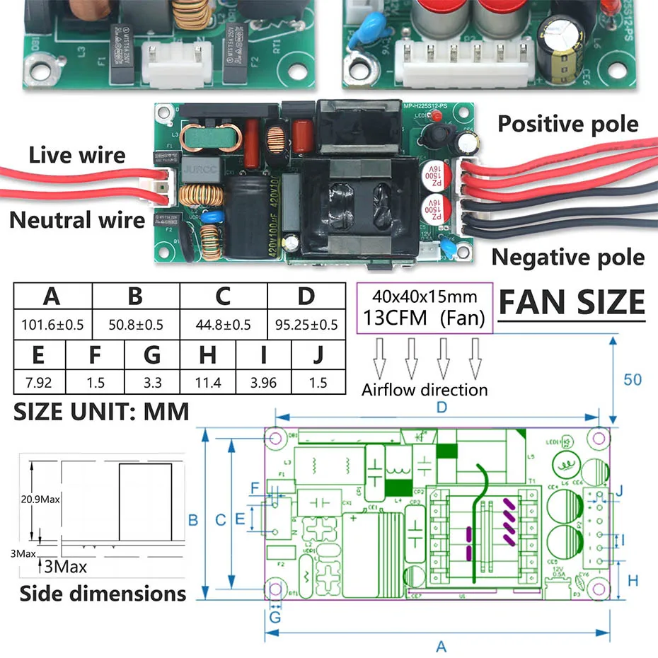 Description Picture 6 of item12 Volt Switching Power Supply DC12V LED Driver 72W 140W AC 110V 220V to 12V DC Lighting Transformers Adapter DIY for LED Strip