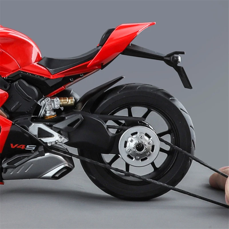 Large Size 1/9 Ducatis Panigale V4S Alloy Racing Motorcycle Simulation Diecast Metal Street Motorcycle Model With Light Kid Gift 4