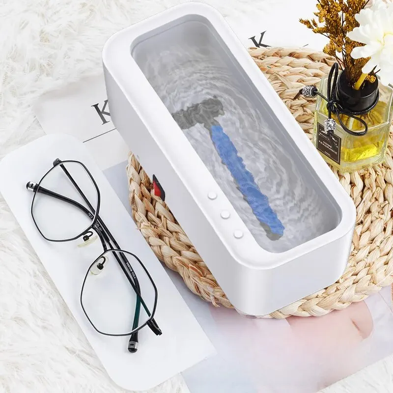 미니 초음파 클리너 USB 쥬얼리 클리너, 가정용 스몰 사이즈 쥬얼리 청소 장치, 기계식 작동 Abs 베이스