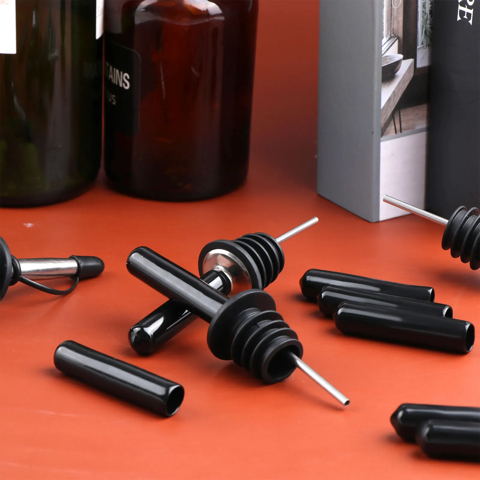 10Pcs Pour Spot Caps Pourer Covers Liquor Caps Bottle Spout Dust