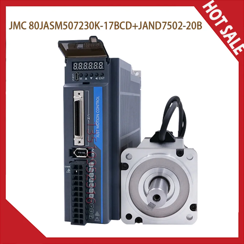 

Jmc 80jasm507230k-17bcd + jand7502-20b 750 Вт 3000 кВт 220 об/мин нм в драйвер серводвигателя переменного тока с кабелем 3 м