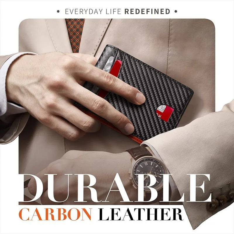 Credit Card Holder ID Card Holder Synthetic Leather Wallet Leather Bill Organizer Men's Wallet with Large Capacity Fashionable Color Blocking Portable Ultra-Thin USD Holder