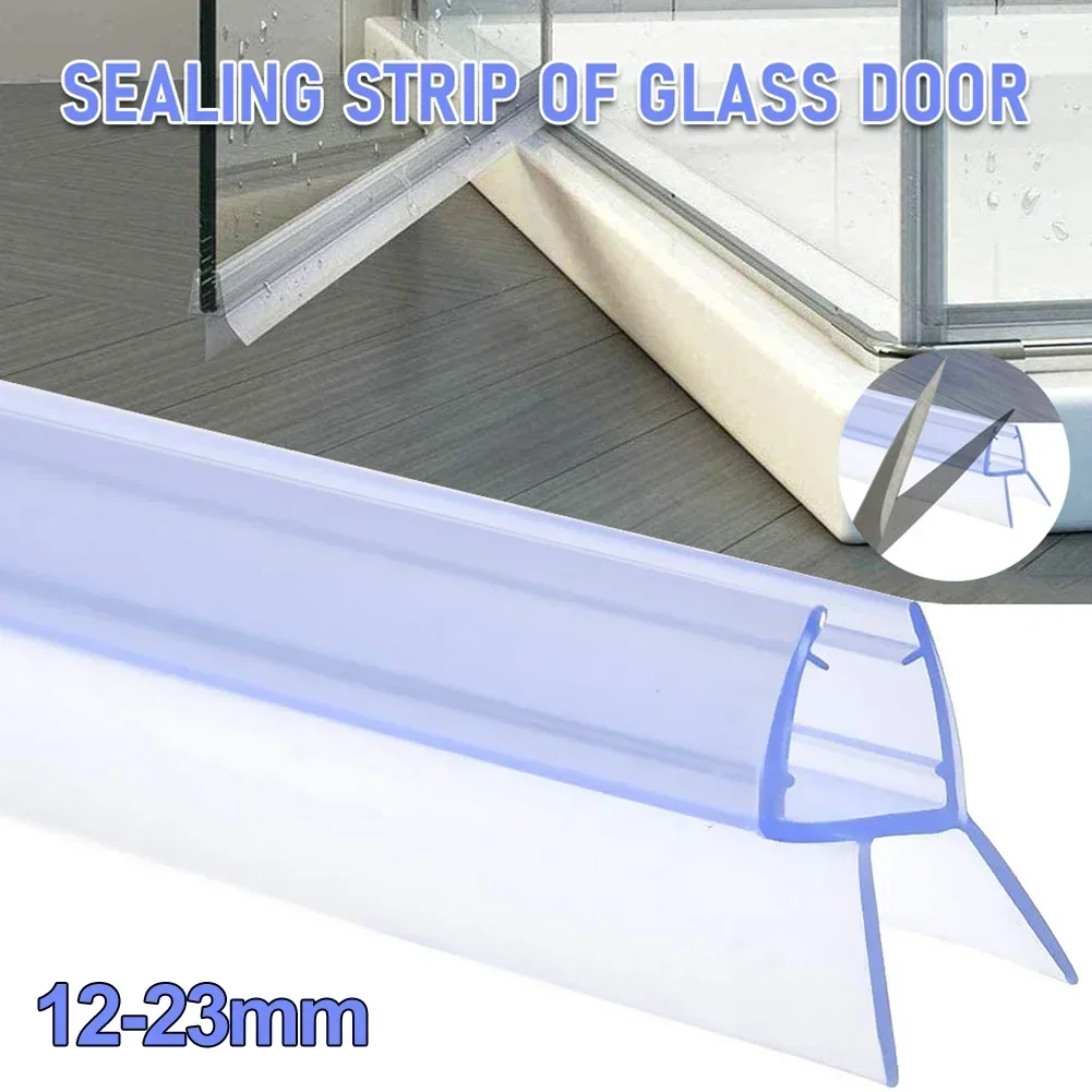 Bath Shower Strip Seal 2pcs 50cm For Screens Doors Fits 4-6mm Glass Seals Gaps Shower Screen Seal Strip Bathroom Weather Bar