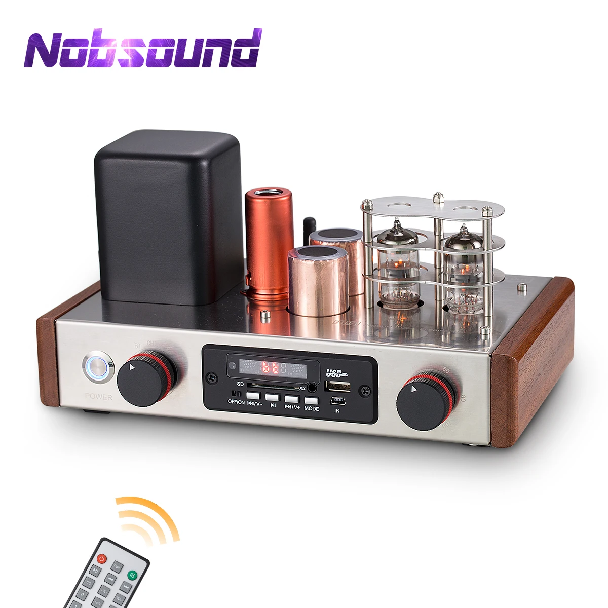 

Nobsound D153 HiFi Class A Vacuum Tube Preamp Bluetooth Receiver Home Stereo Audio Pre-Amplifier USB Music Player FM Radio