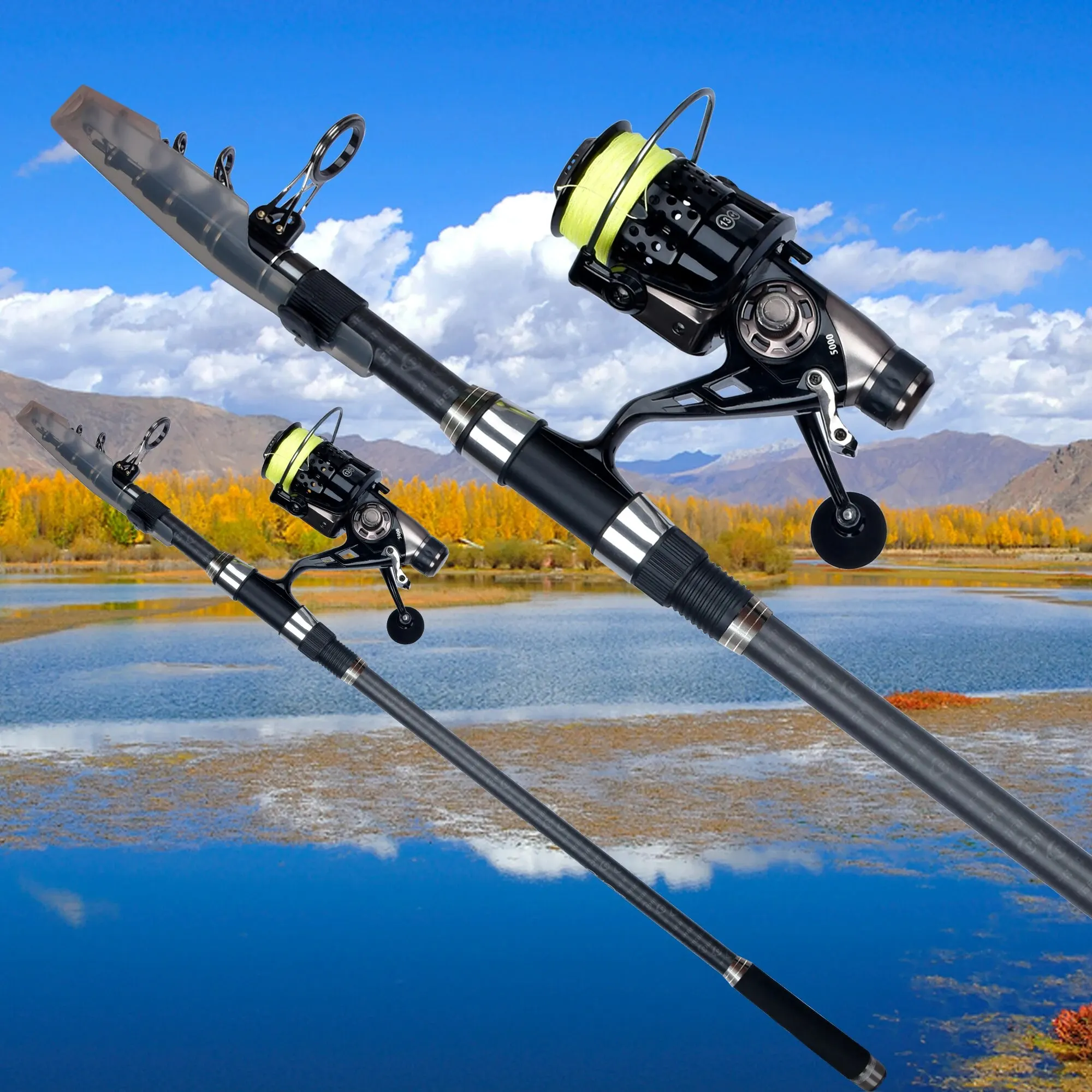 PHISHGER Telescopic Surf Spinning Rod 3.6–4.5m 30T Carbon 6