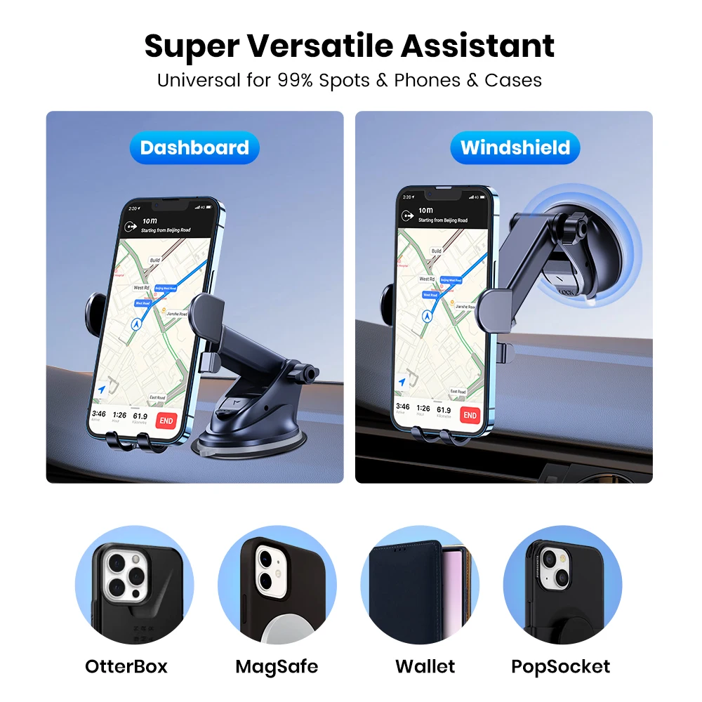 TOPK Sucker Car Phone Holder Mobile Smartphone Cellphone Bracket Tablet  Vehicles Mount Stand GPS For iPhone 14 Xiaomi Huawei - AliExpress