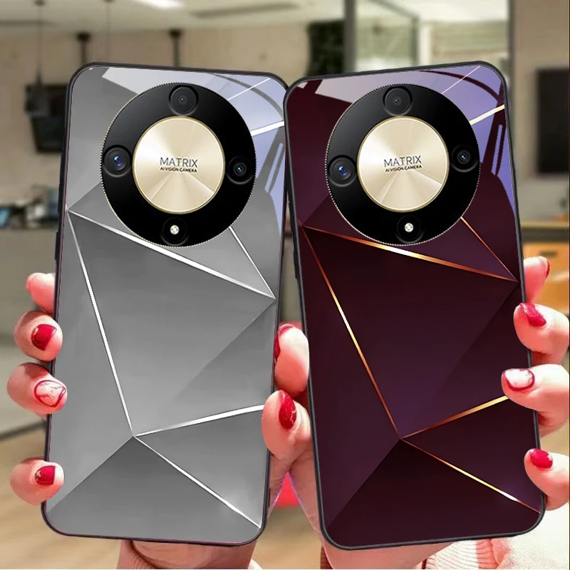Geometric Prism Tempered Glass Phone Case
