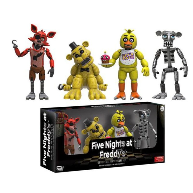 FNAF 보안 침해 액션 피규어, 움직일 수 있는 관절, 보니, 폭시, 프레디, 치카, 애니메이션 피규어, PVC 모델 장난감, 무서운 수집용 공포