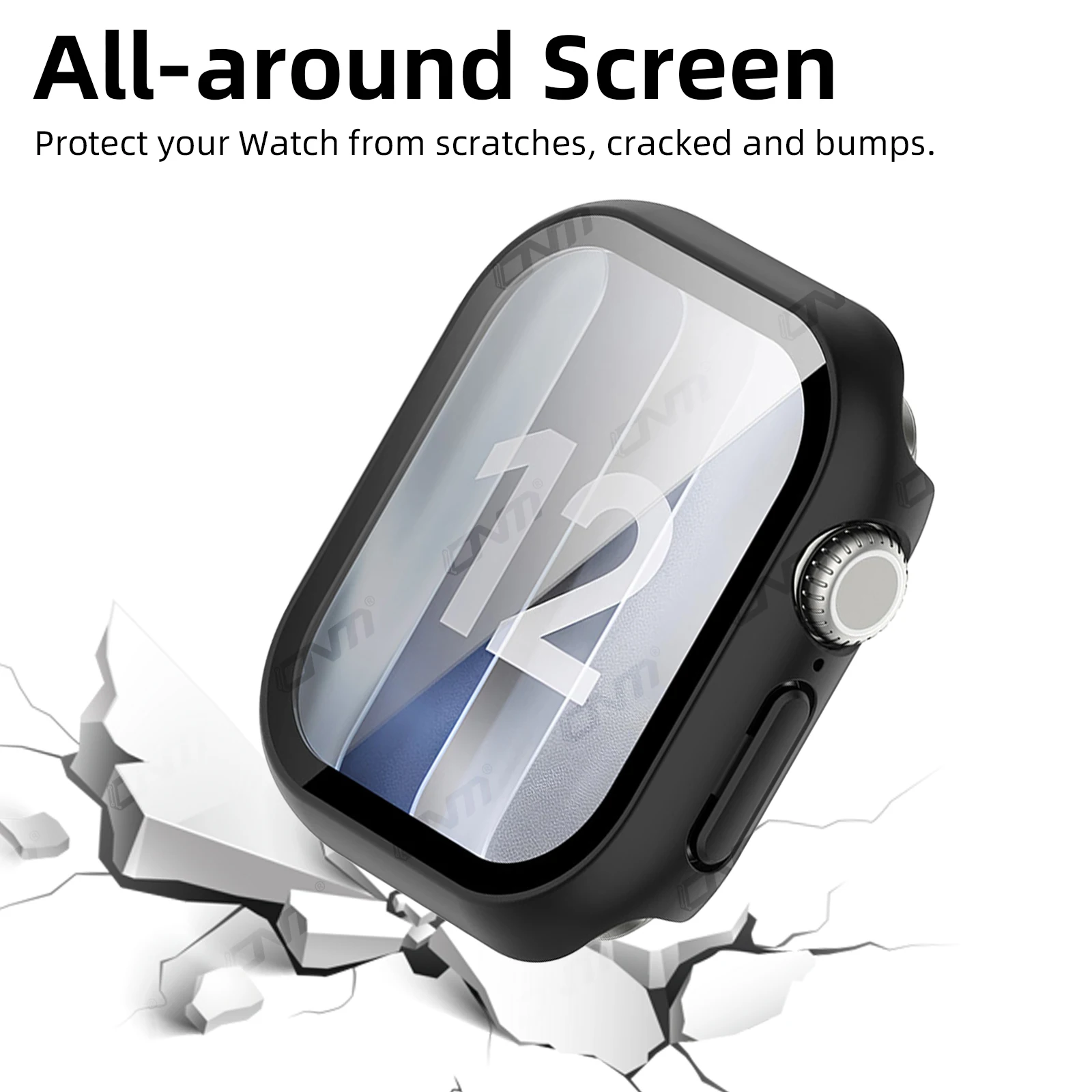 Enhanced Protective Case with Tempered Glass Screen Protector & Hard PC Bumper Cover