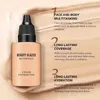 2024 New Foundation +Puff set Liquid Matte Full Coverage Foundation Waterproof Matte Natural Foundation With Blue Thumb Puff 5