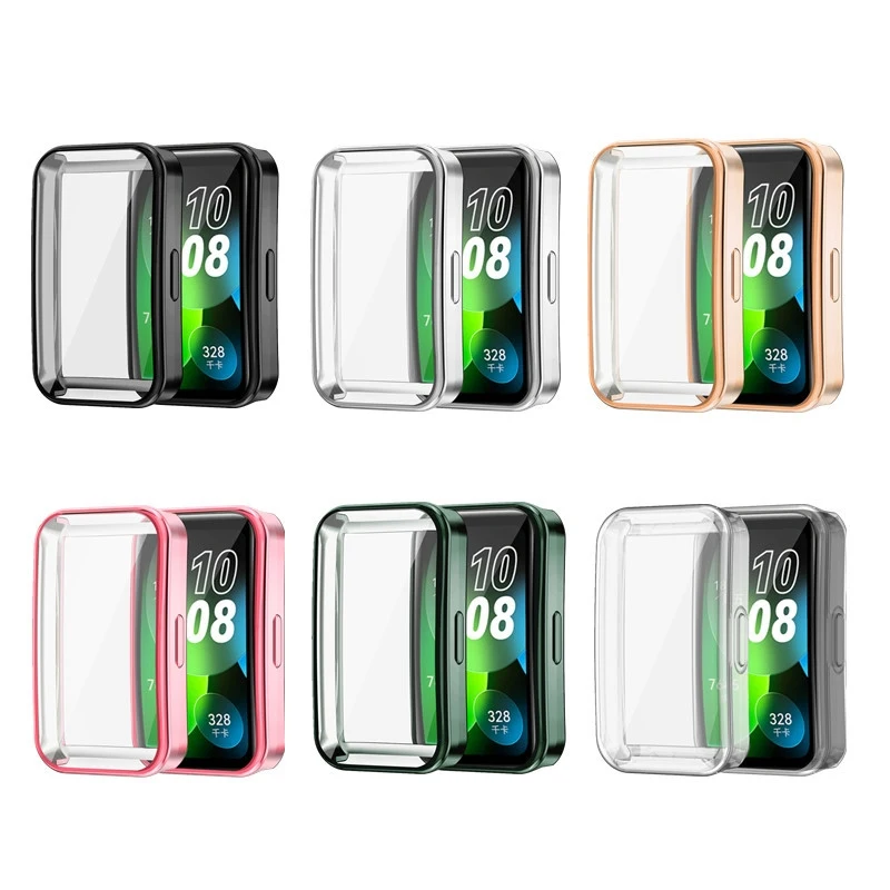 Durable TPU Full Cover Protective Case with Screen Protector for Smart Bands and Watches