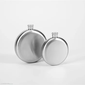 러시아 와인 병 양주 냄비 라운드 위스키 플라스크, 스테인리스 스틸 알코올 힙 플라스크, 음료 용기 액세서리