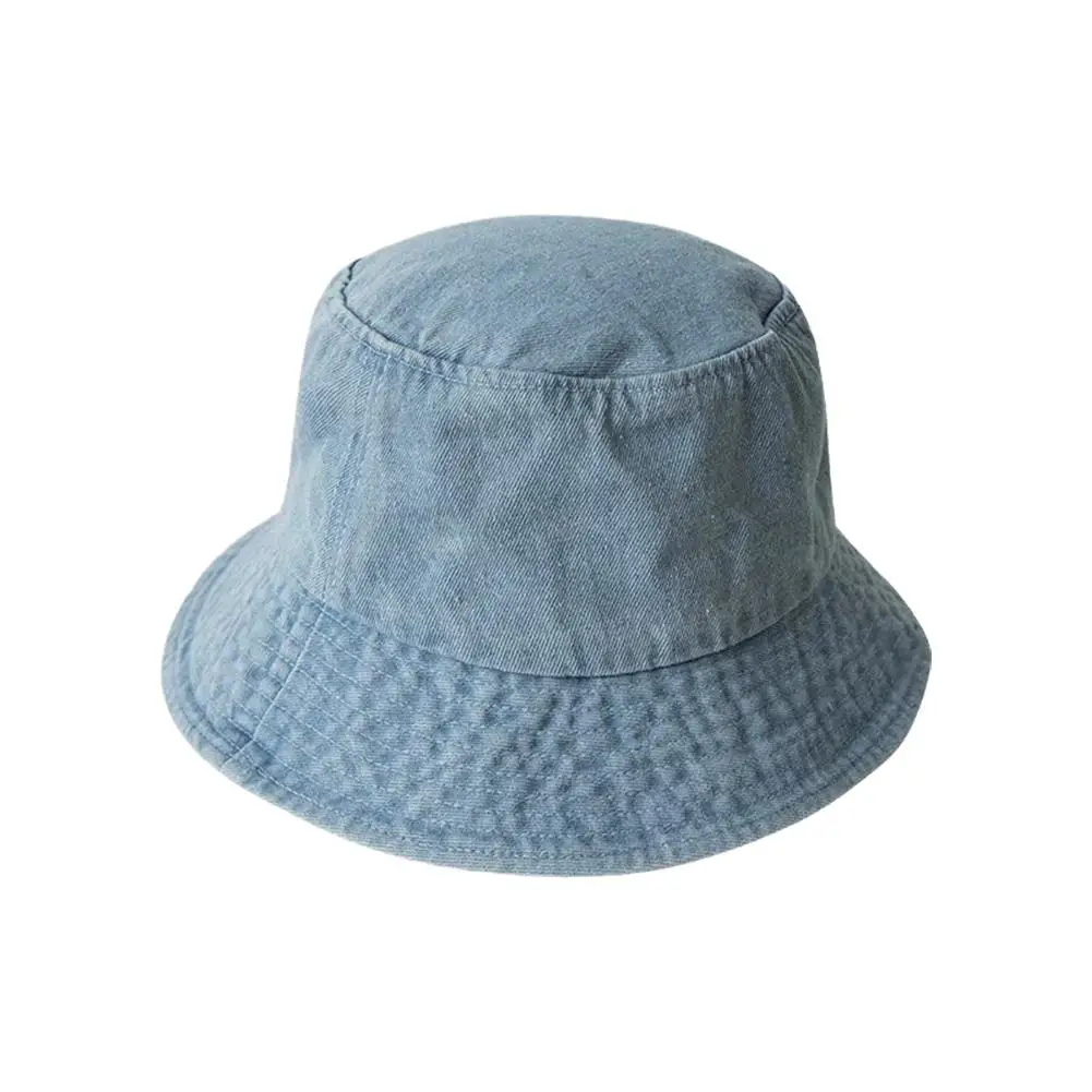 Outdoor Wide Brim Sunhat Women Summer Sun Visor Washed Bucket Hats Fisherman Anti-UV Retro Bob Unisex Caps Cowboy Panama Z0P6