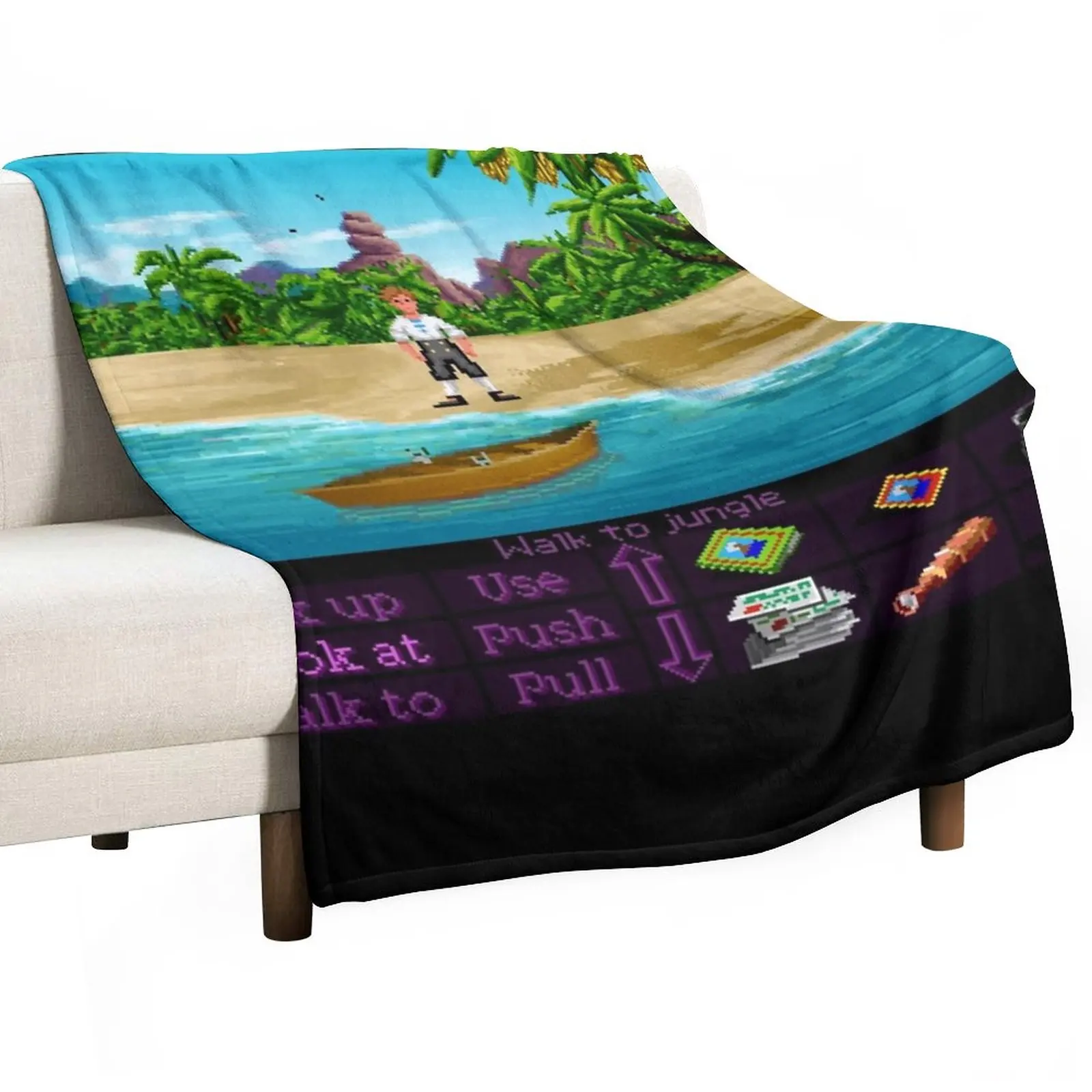 Alla Fine Su Monkey Island (Monkey Island 1) Coperta Da Tiro Coperta Pelosa Coperta Di Lusso