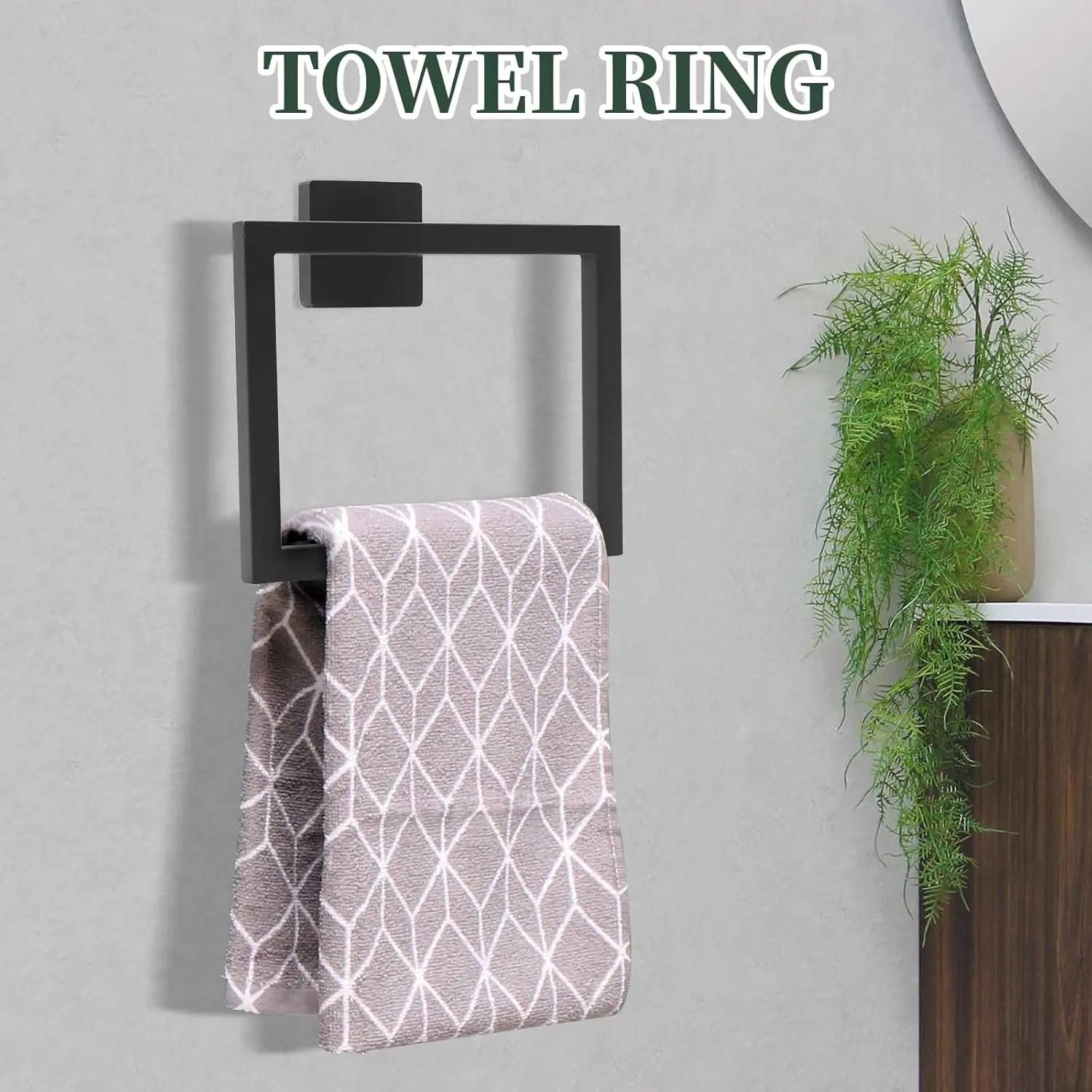 5 Pcs Bathroom Hardware Accessories Set Bathroom Towel Bar Set Hardware Towel Holder Racks Wall Mounted