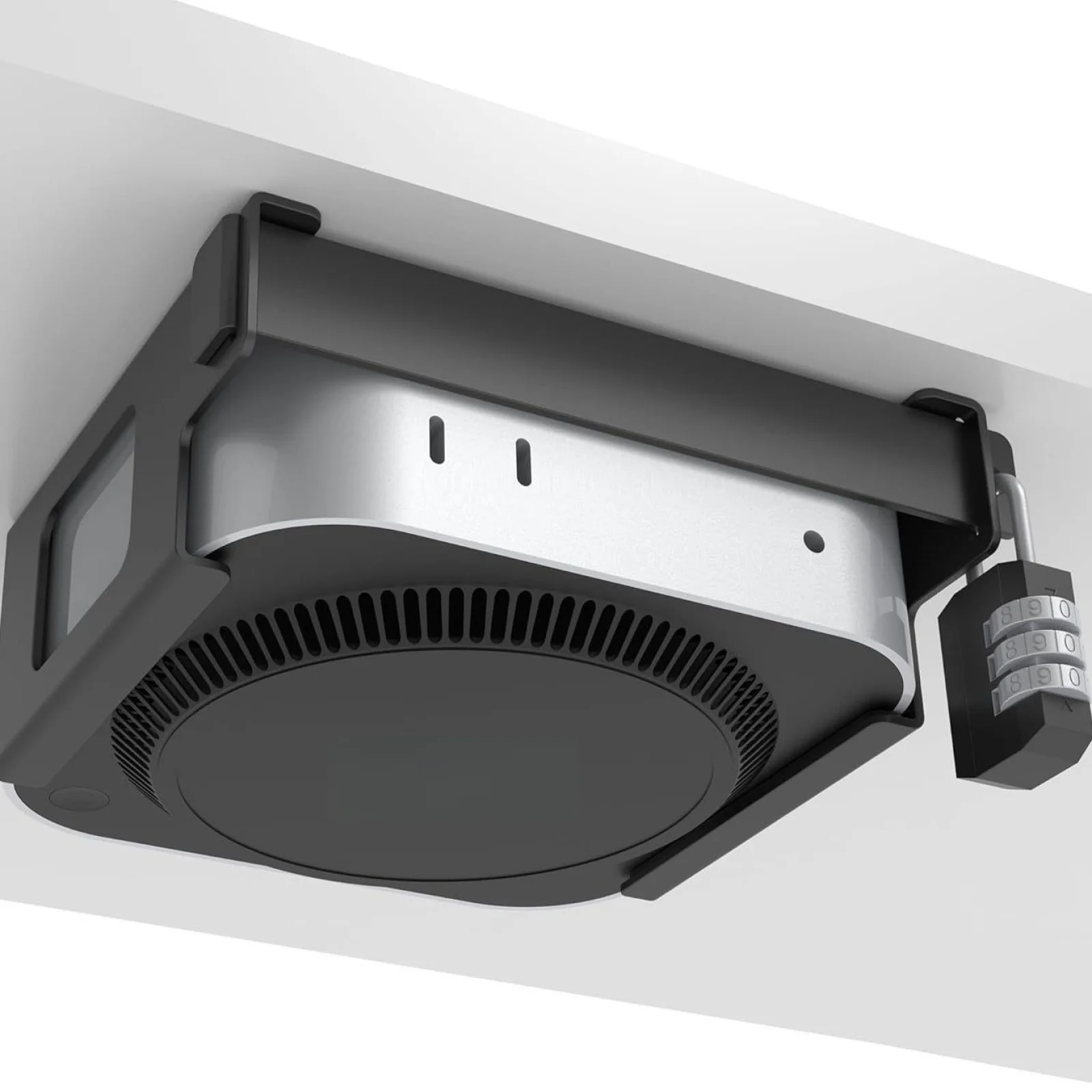 Mac Mini M4/M4 Pro용 금속 언더 데스크 마운트 브래킷, VESA 마운트 모니터 장착 및 언더 데스크 스토리지 홀더와 호환 가능