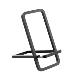 Foldable Portable Adjustable Mobile Phone Stand and Smartphone Holder (Black)