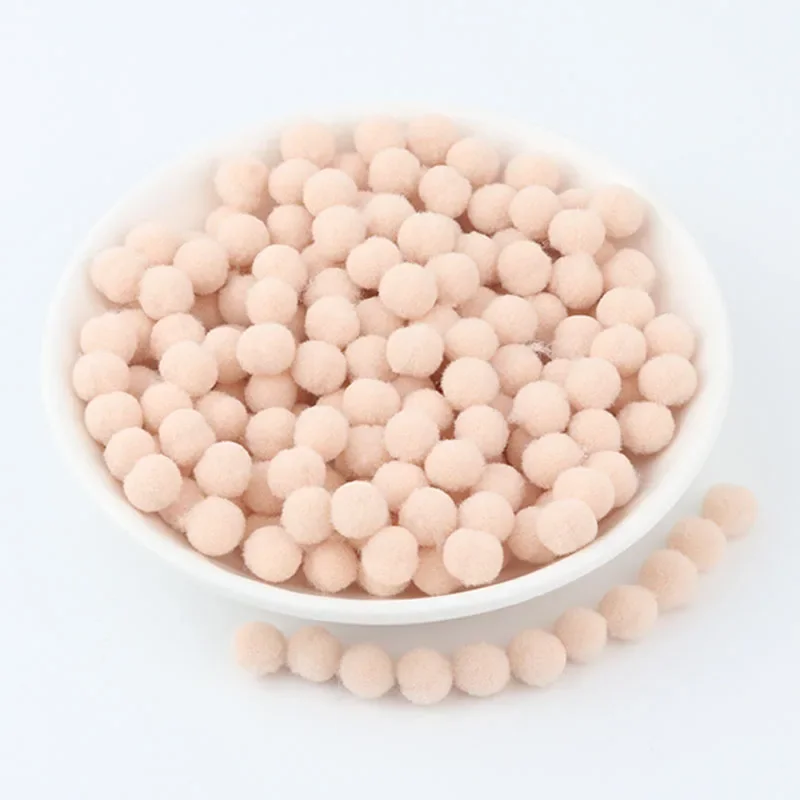 Deluxe Fluffy 8mm Round Pompoms for Kids' Crafts and DIY Projects, 2000 Pieces