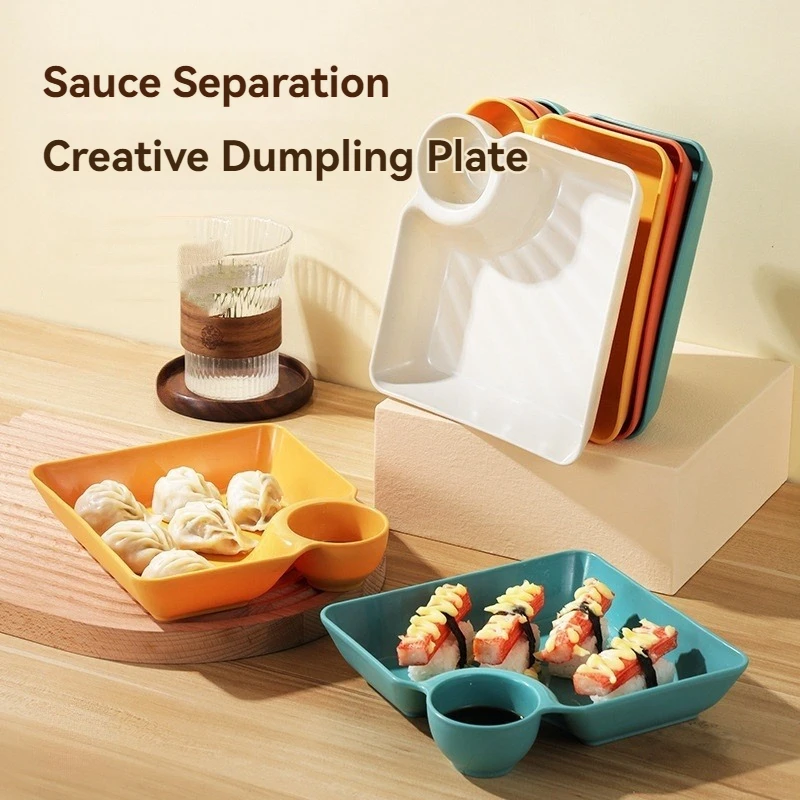 Japanese Style Serving Plates with Divided Sections for Dipping Sauces and Snacks