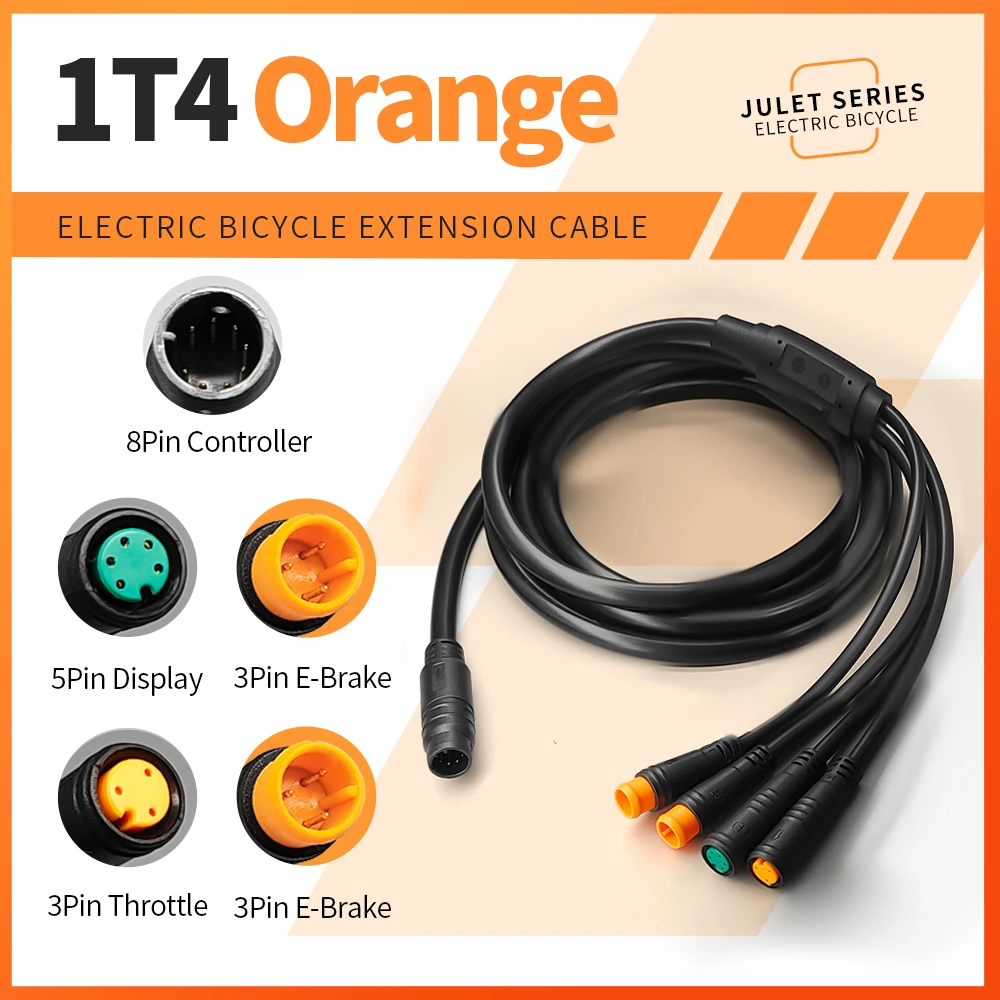 Electric Bike 1T4/1T5 Waterproof Cable Controller Light Ebrake
