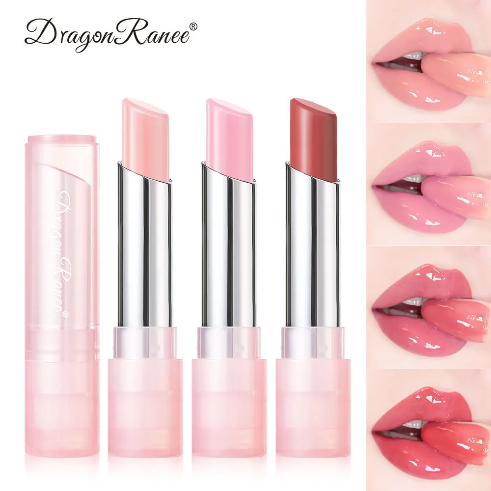 1PC Temperature Change Lipstick Jelly Color Change Lip Balm Moisturizing Not Easy To Fade Lovely Pink Colored Lipstick Lips Care
