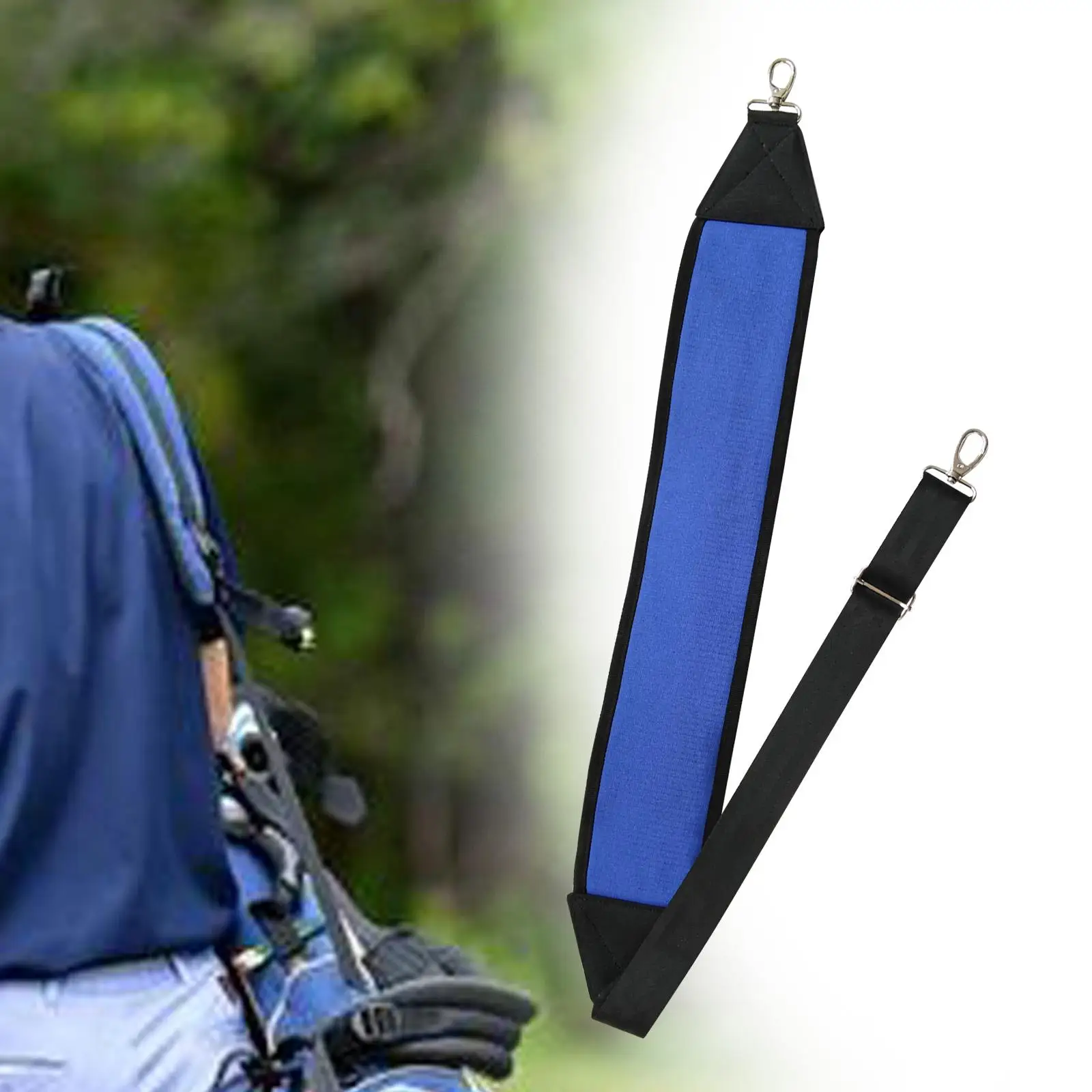 

Golf Bag Strap Luggage Accessories Wear Resistant with 2 Carabiner Clips